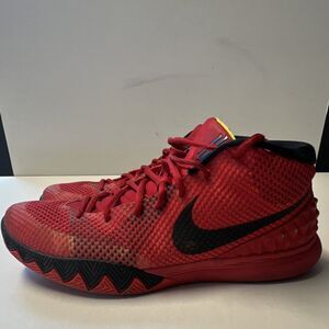 Nike Kyrie 1 Deceptive Red/Black Mid Top Lace-Up Basketball Sneakers 705277-606